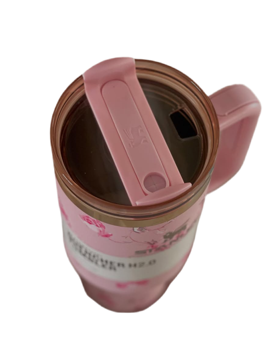Stanley Pink Flower Quencher H2.0 Flowstate Tumbler 40oz