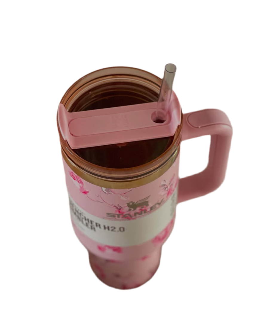 Stanley Pink Flower Quencher H2.0 Flowstate Tumbler 40oz