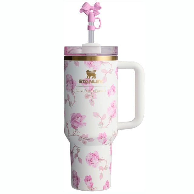 Stanley x LoveShackFancy Quencher Tumbler 40 oz Ribbon Rosa