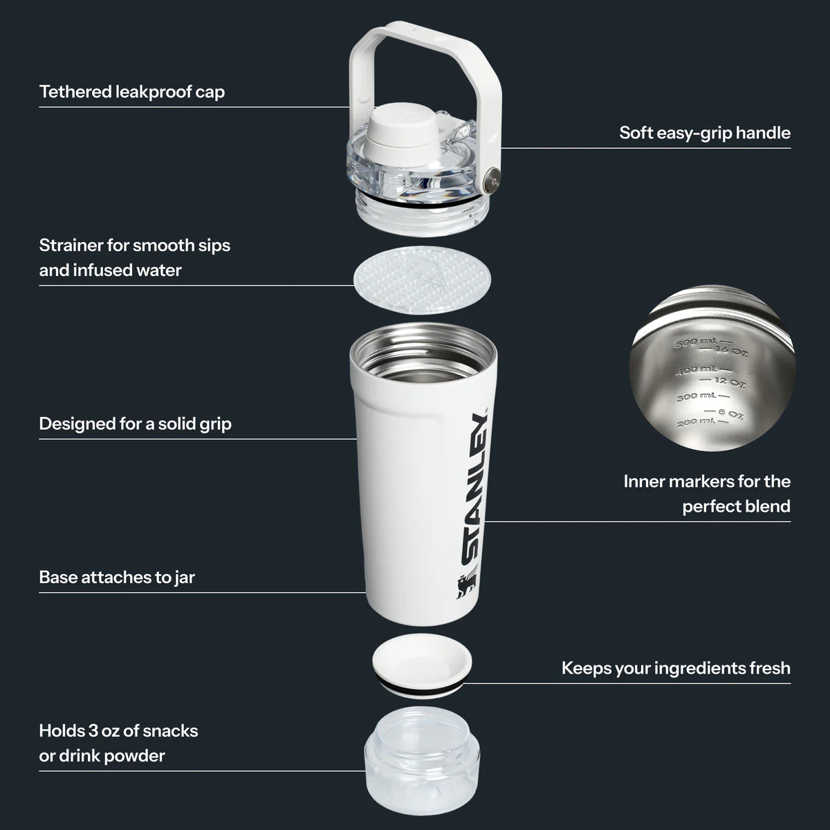 The Vitalize Shaker Bottle 20oz (591ml)
