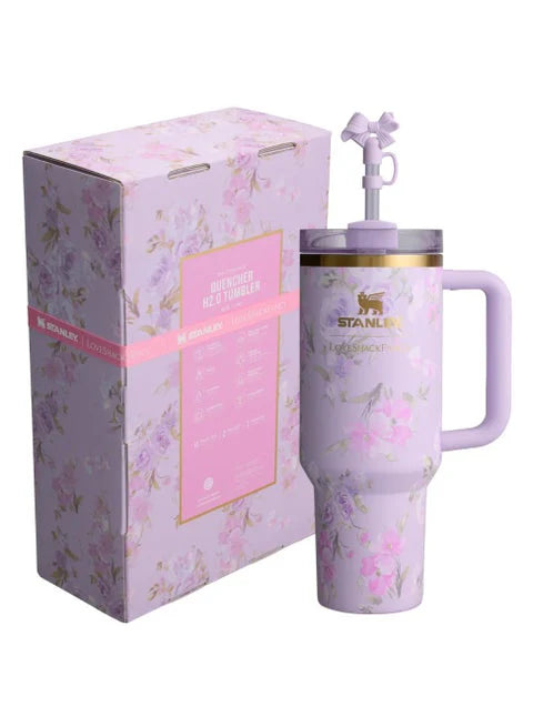 Stanley x LoveShackFancy Flowstate Quencher 40oz Tumbler HappyThoughts